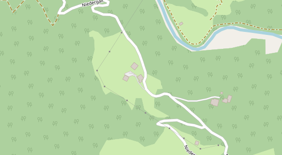 Pension auf Satellitenbild