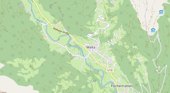 Pension auf Karte