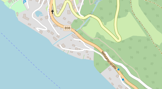 Pension auf Satellitenbild