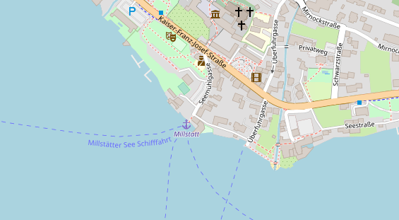 Pension auf Satellitenbild