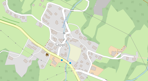 Pension auf Satellitenbild