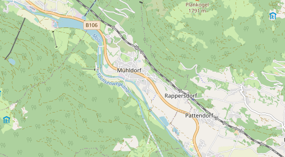 Pension auf Karte