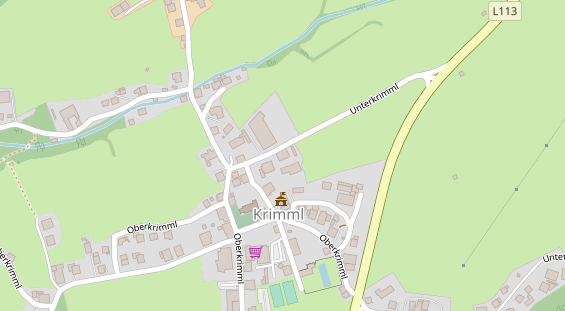 Pension auf Satellitenbild