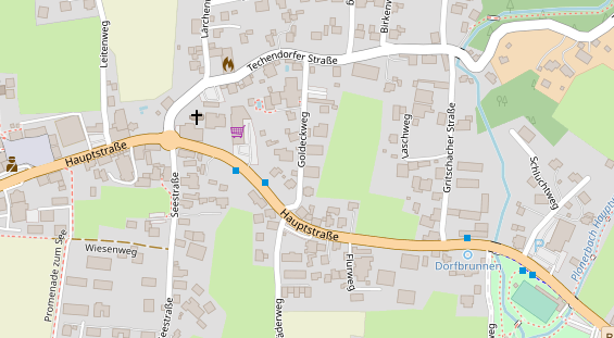 Pension auf Satellitenbild