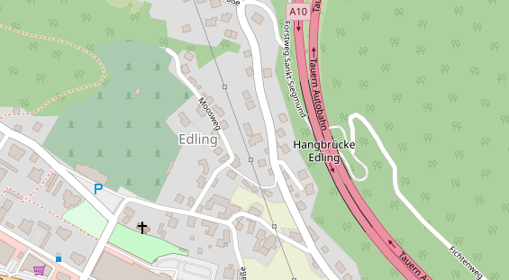 Pension auf Satellitenbild