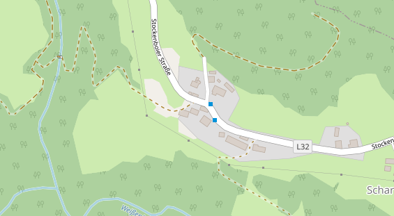 Pension auf Satellitenbild