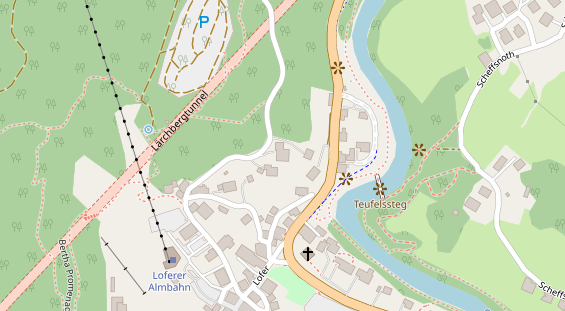 Pension auf Satellitenbild