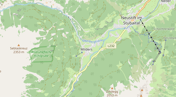 Pension auf Karte