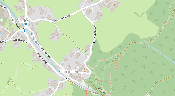 Pension auf Satellitenbild