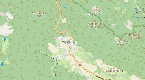 Pension auf Karte