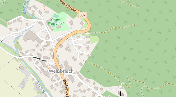 Pension auf Satellitenbild