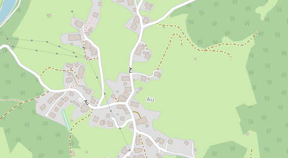 Pension auf Satellitenbild