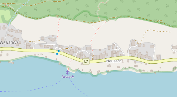 Pension auf Satellitenbild