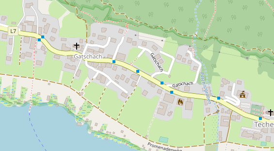 Pension auf Satellitenbild