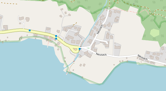 Pension auf Satellitenbild