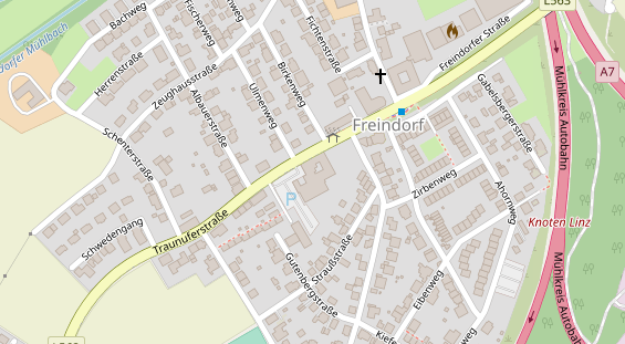 Pension auf Satellitenbild