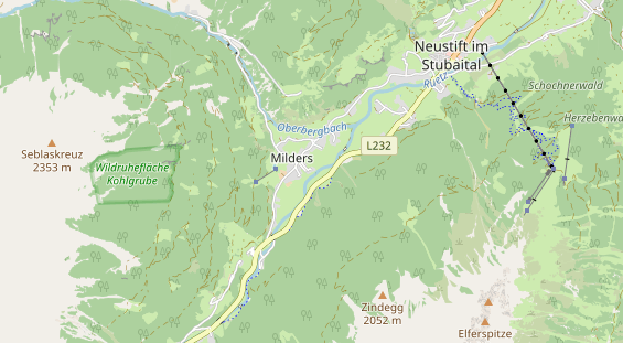Pension auf Karte