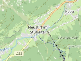 Pension auf Karte