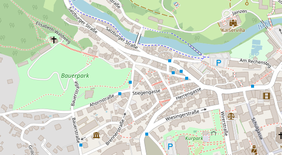 Pension auf Satellitenbild