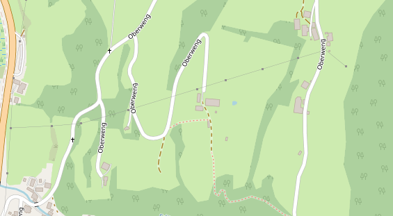 Pension auf Satellitenbild