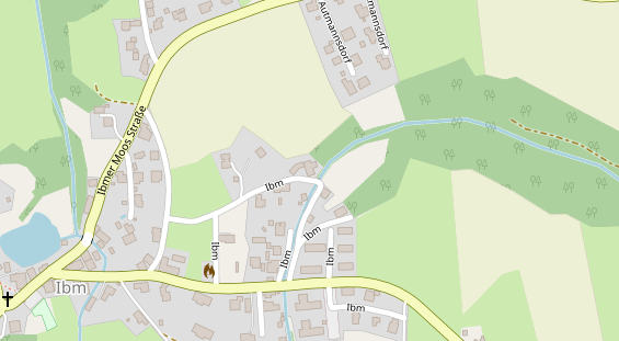 Pension auf Satellitenbild