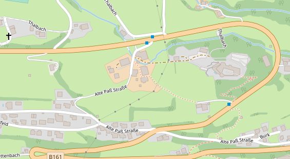 Pension auf Satellitenbild