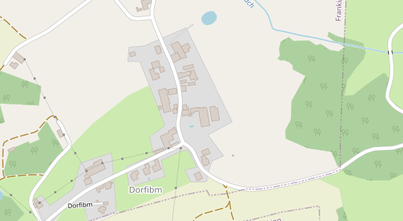 Pension auf Satellitenbild