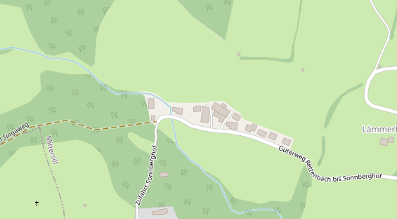 Pension auf Satellitenbild