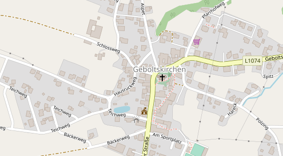 Pension auf Satellitenbild