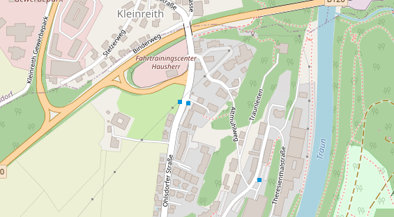 Pension auf Satellitenbild