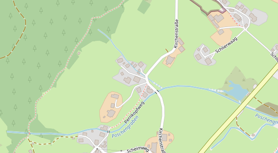 Pension auf Satellitenbild