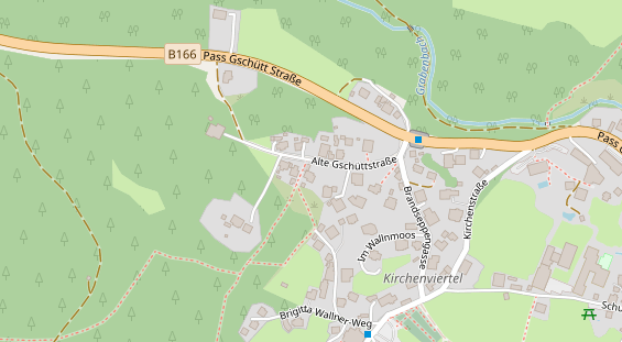 Pension auf Satellitenbild