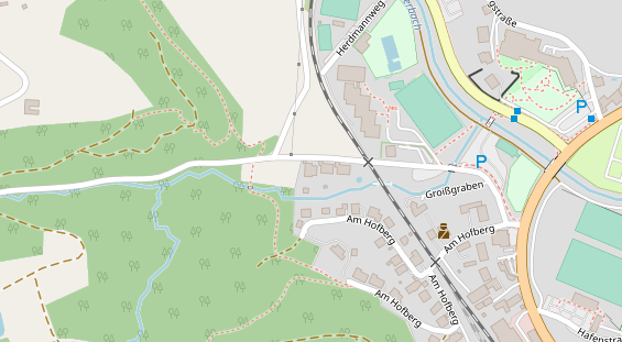 Pension auf Satellitenbild