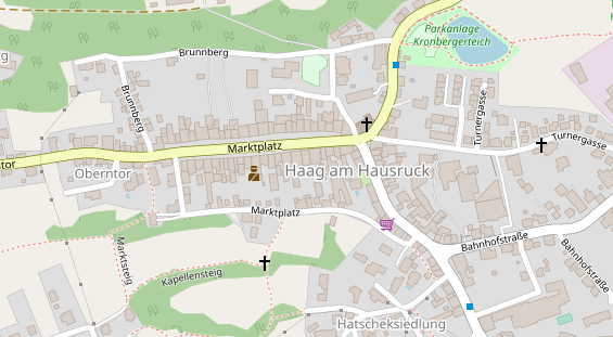 Pension auf Satellitenbild