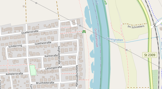 Pension auf Satellitenbild