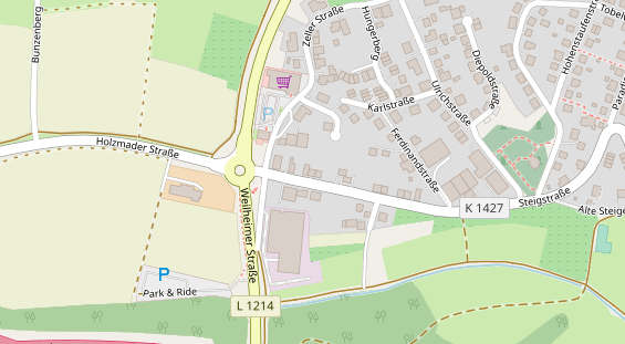 Pension auf Satellitenbild