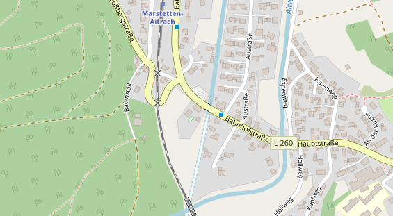 Pension auf Satellitenbild