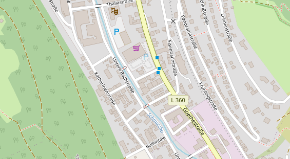 Pension auf Satellitenbild