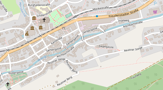 Pension auf Satellitenbild