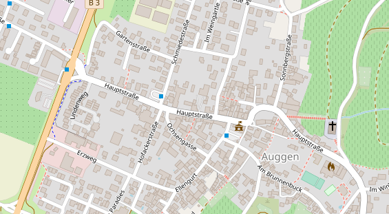 Pension auf Satellitenbild