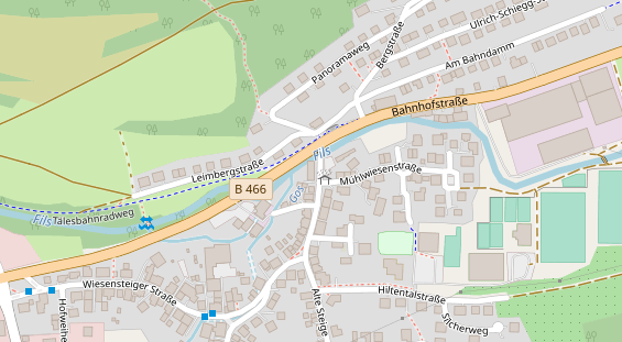 Pension auf Satellitenbild