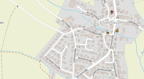 Pension auf Satellitenbild