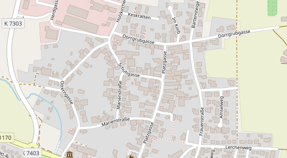 Pension auf Satellitenbild