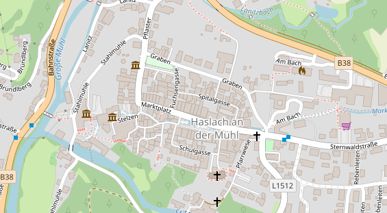 Pension auf Satellitenbild