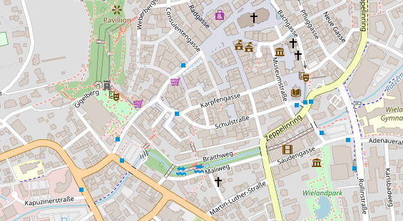 Pension auf Satellitenbild