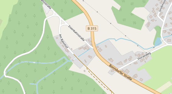 Pension auf Satellitenbild