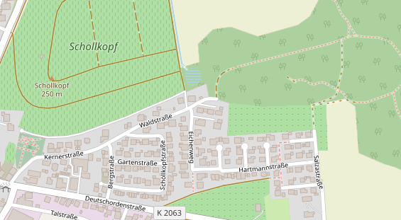 Pension auf Satellitenbild