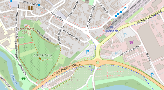 Pension auf Satellitenbild