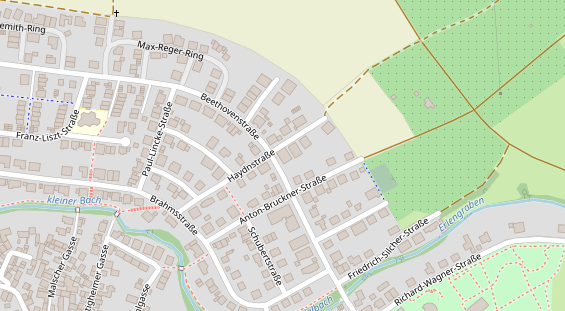 Pension auf Satellitenbild