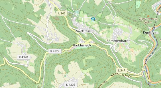 Pension auf Karte